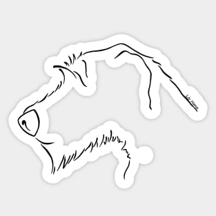 Irish Wolfhound silhouette outline Sticker